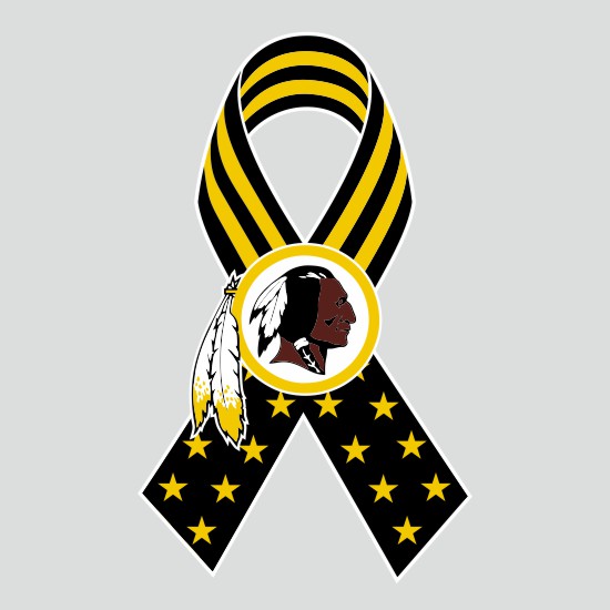 Washington Redskins Ribbon American Flag logo iron on paper